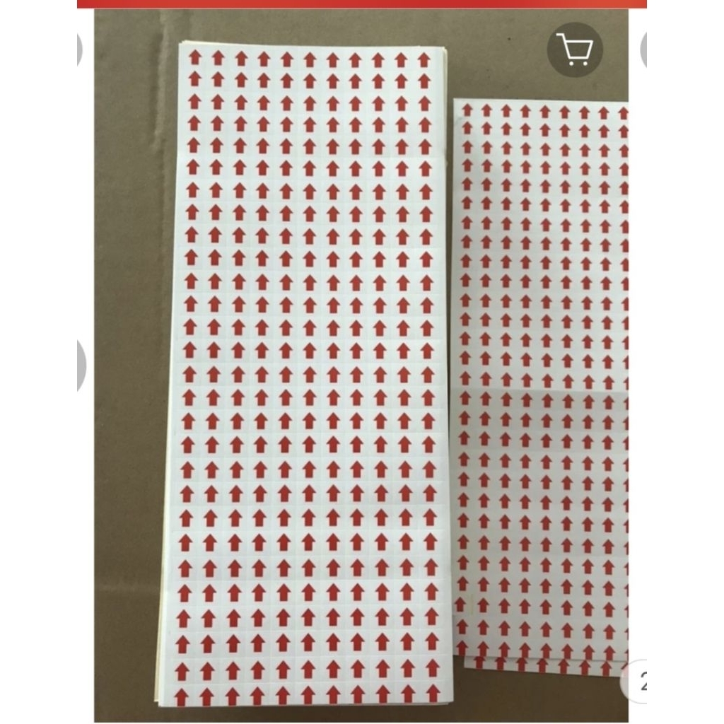 100 tờ dán lỗi mũi tên decal dính ( 1 tờ 300 tem) sticker dán mũi tên ...