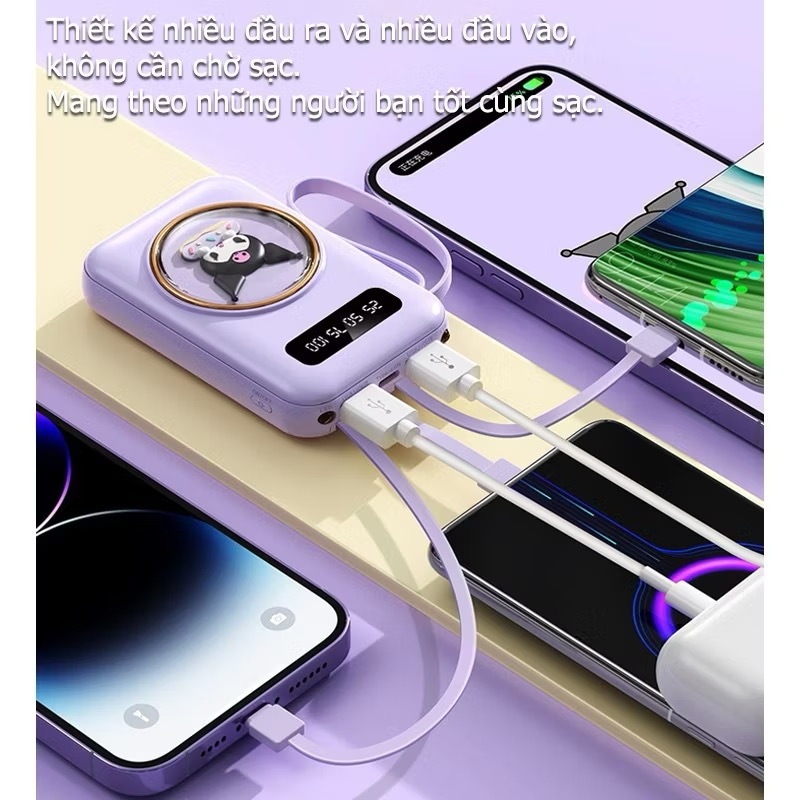 Pin dự phòng 20000mAh - Thiết kế nhỏ gọn, phụ kiện sạc điện thoại di động, phù hợp với nhiều thiết bị. Dung lượng pin lớ | BigBuy360 - bigbuy360.vn
