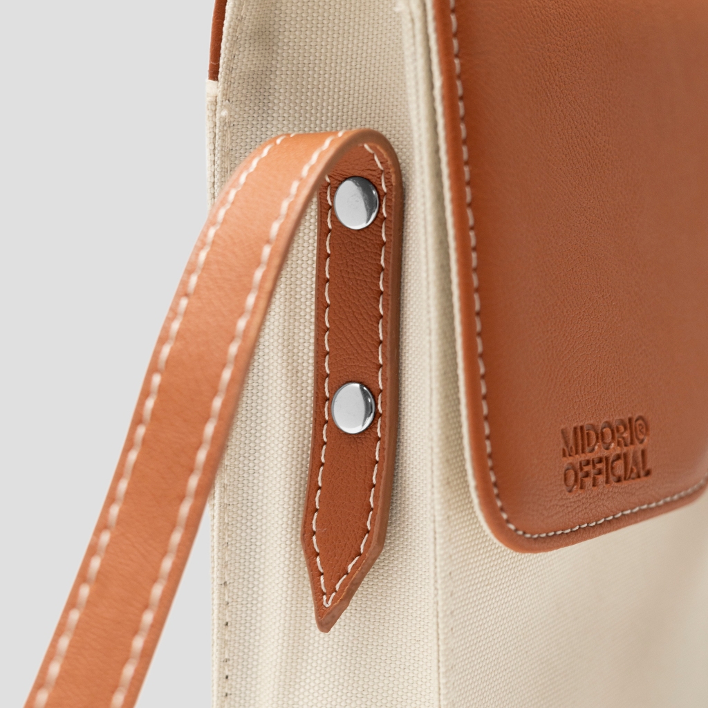 Túi VILOR Đeo Chéo Đựng Điện Thoại Vải Polyester Phối Da PU Nam Nữ Đi Chơi | MIDORI BAG COLLECTION