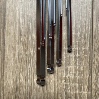 Bộ lục giác bi trắng mờ chữ L KAPUSI K-0191, 9 chi tiết từ 1.5-10mm Hợp kim thép