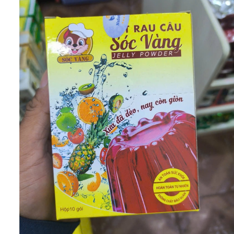 Bột Rau Câu Dẻo Sóc vàng hộp 120g (10 gói x 12g) | Shopee Việt Nam