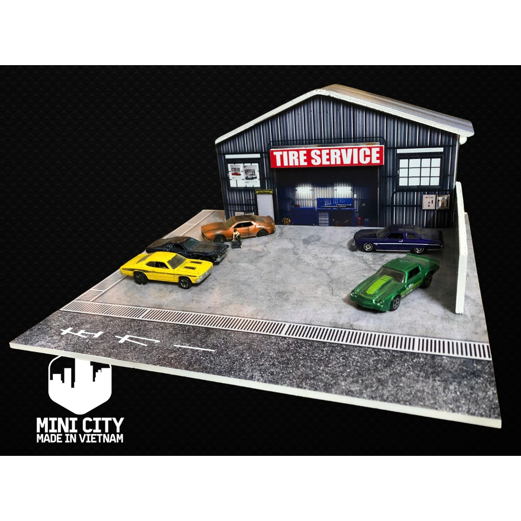 Sa bàn garage xe 1/64