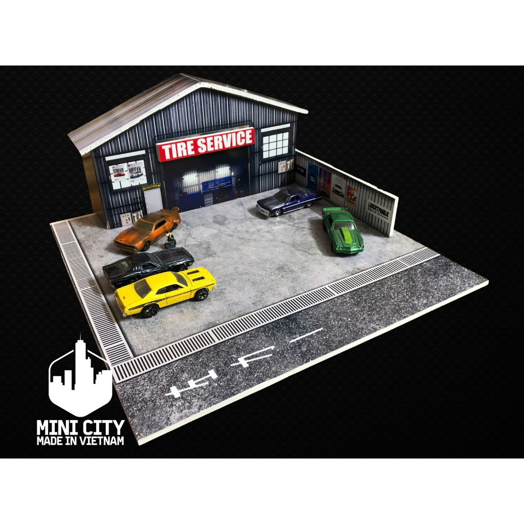 Sa bàn garage xe 1/64