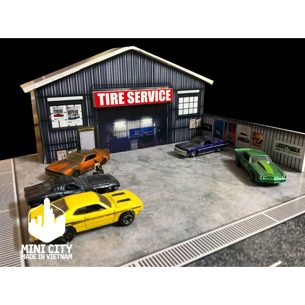 Sa bàn garage xe 1/64