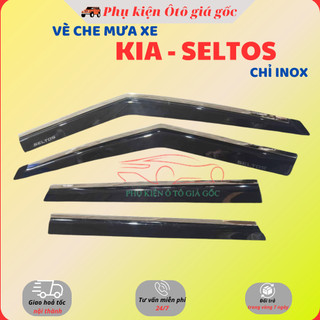 Vè che mưa xe Kia Seltos 2020 - HIỆN NAY - Chỉ INOX cao cấp, sáng bóng, 1 bộ 4 cánh