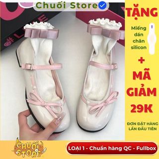 Giày bệt nữ da PU tổng hợp dệt vải đế cao su tiểu thư sang chảnh dễ đi thuận tiện