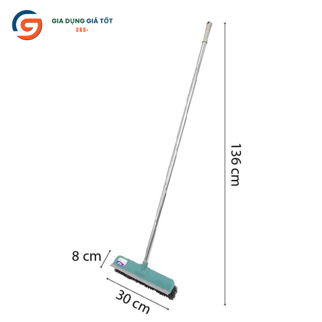 Chổi cọ sàn 2 trong 1 Song Long, chổi quét nhà, quét sân cán dài 136cm