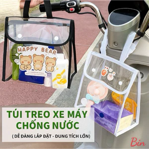 Túi đựng đồ treo xe máy chống nước trong suốt, tiện lợi