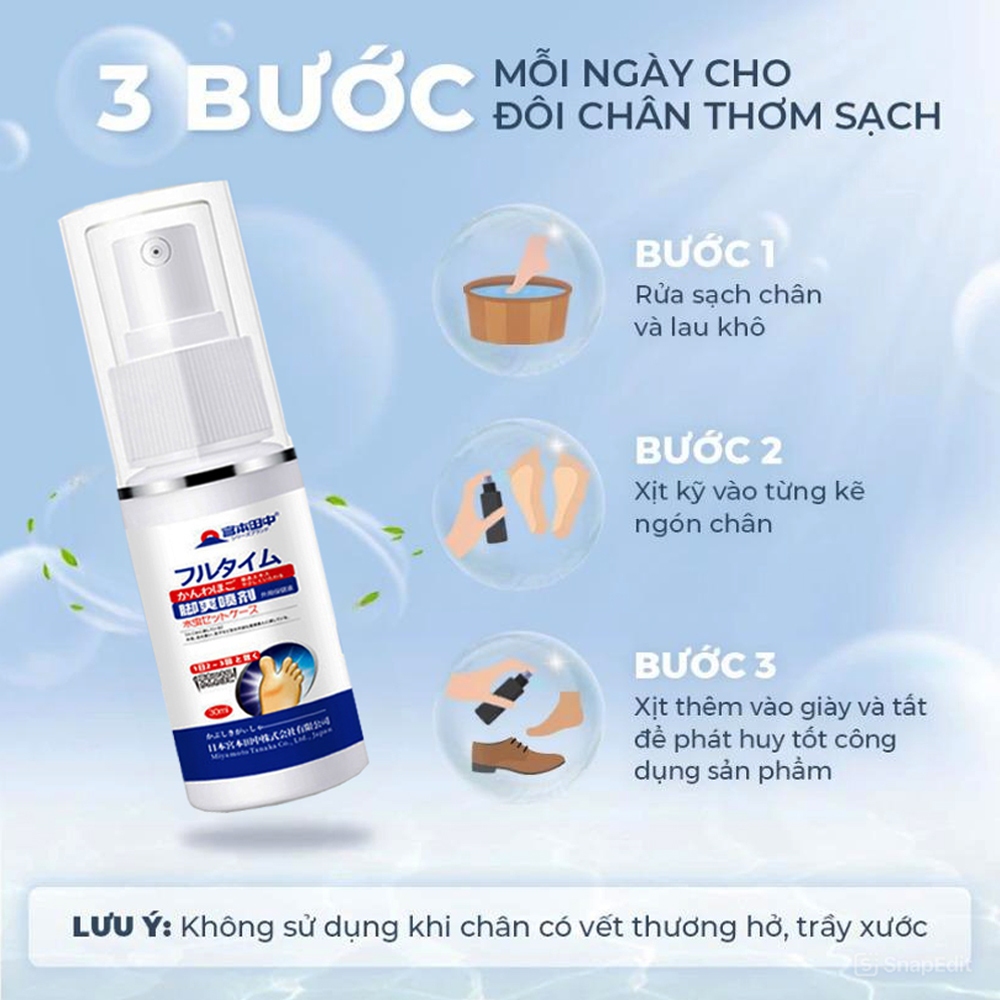 Xịt Khử Mùi Hôi Chân Nhật Bản chính hãng, Ngăn Mồ Hôi Chân Chống Hôi Chân, Xịt Hôi Chân Hiệu Quả Lâu Dài