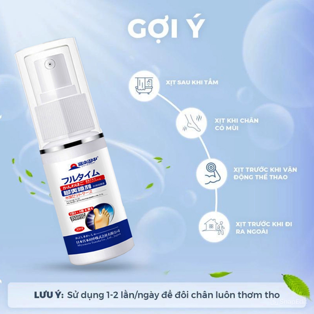 Xịt Khử Mùi Hôi Chân Nhật Bản chính hãng, Ngăn Mồ Hôi Chân Chống Hôi Chân, Xịt Hôi Chân Hiệu Quả Lâu Dài