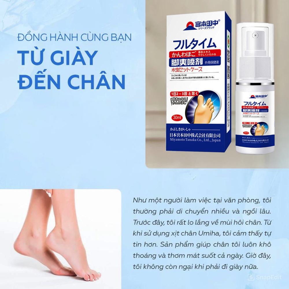 Xịt Khử Mùi Hôi Chân Nhật Bản chính hãng, Ngăn Mồ Hôi Chân Chống Hôi Chân, Xịt Hôi Chân Hiệu Quả Lâu Dài