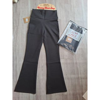 [Loe 9 tấc] Quần legging ống loe CÓ TÚI TRƯỚC cạp cao chất vải Mì Hàn co giãn tốt dài quần ~ 92cm