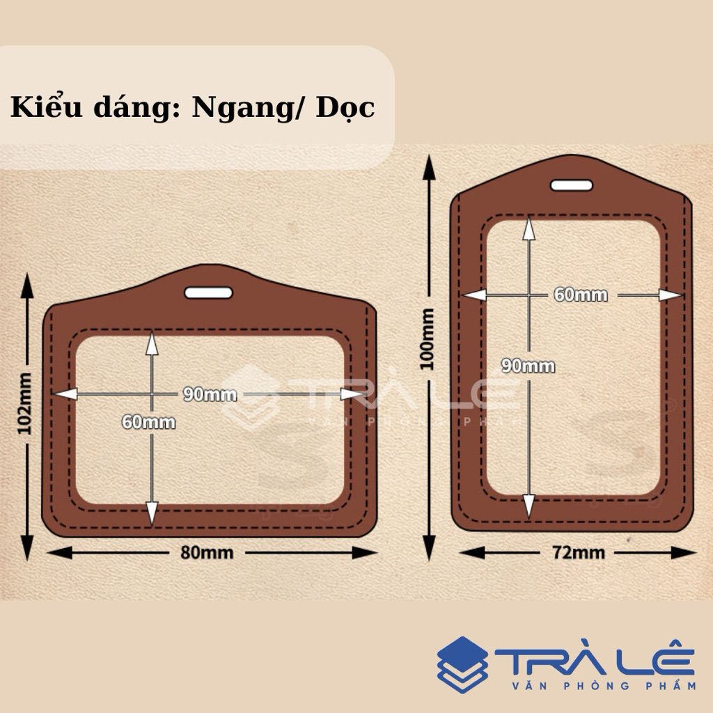 Bao đựng thẻ da PU 2 mặt trong suốt, có mẫu ngang và dọc, 13 màu lựa chọn. Thiết kế sang trọng, phù hợp thẻ nhân viên, văn phòng, sự kiện.
