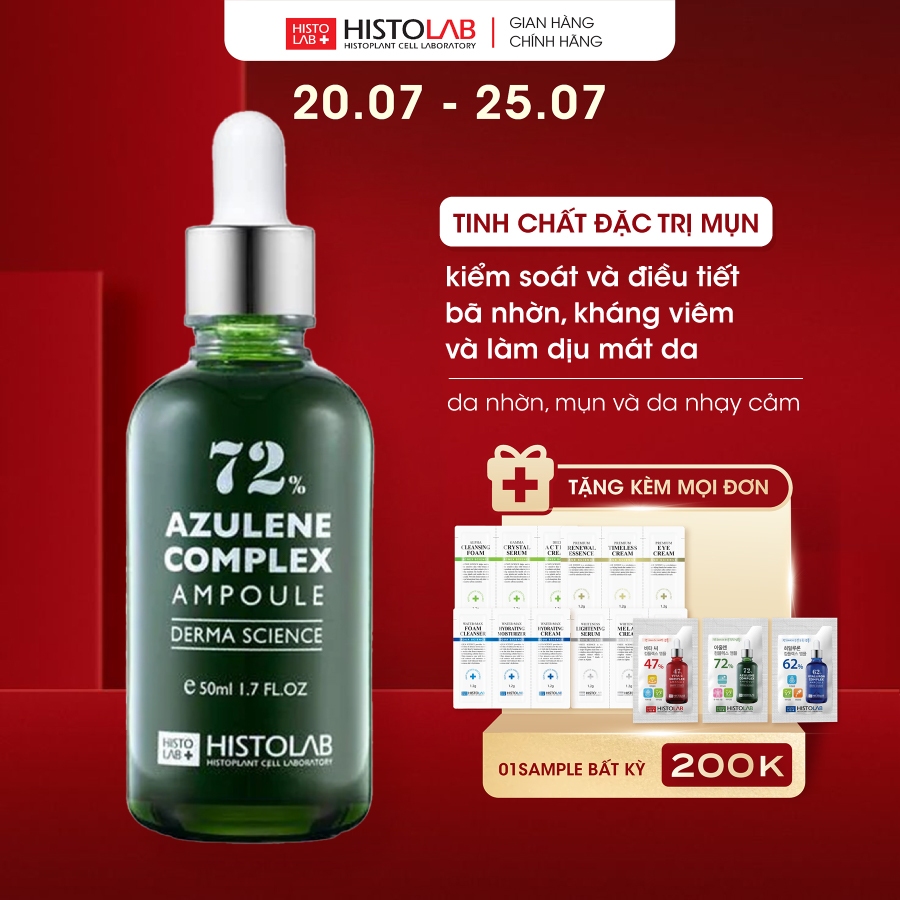 Tinh Chất Giảm Mụn HISTOLAB Azulene Complex Ampoule 72% Serum | Shopee ...