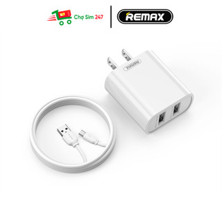 Bộ sạc REMAX RP-U35 (U35 2 cổng USB và cáp) - DC5V-2.1A - kèm cáp sạc màu White
