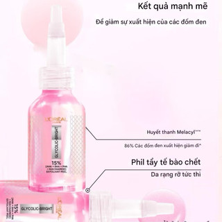 Dưỡng Chất Peel Da L'oreal Paris Glycolic Bright Anti-Dark Spot Exfoliant Peel 25ml Sáng Da Mờ Thâm