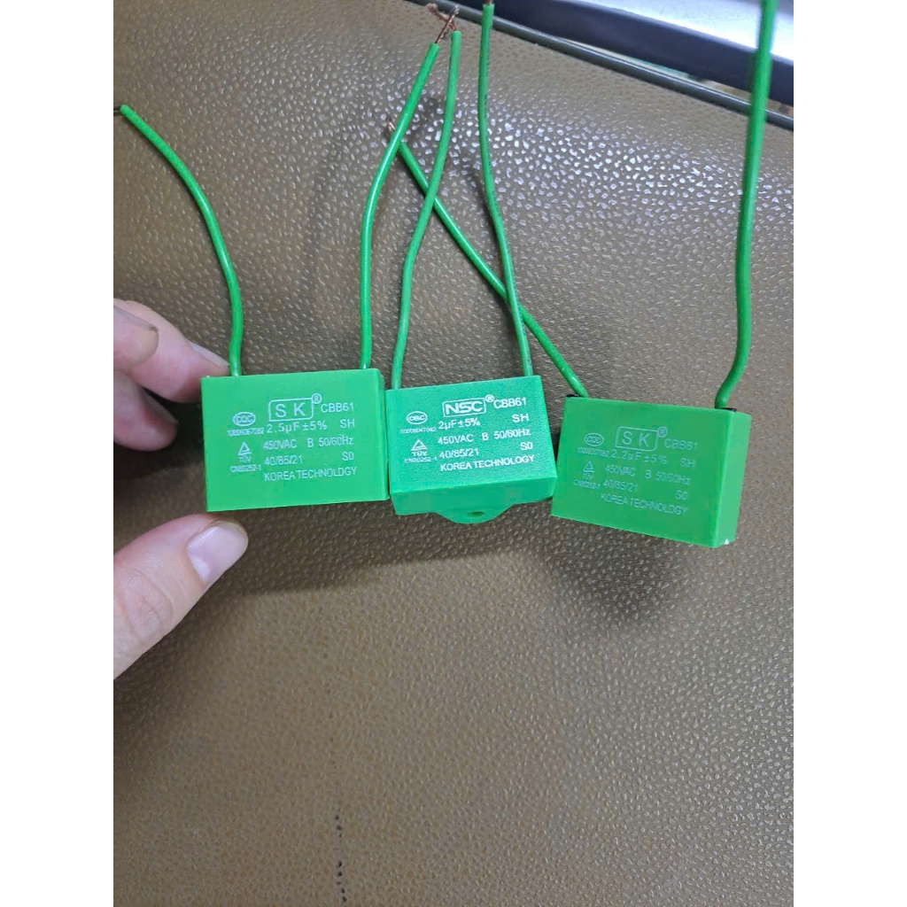 Tụ quạt trần, Quạt cây, Quạt treo tường 2.uf,2.2uf,2.5uf,3uf hàng loại 1