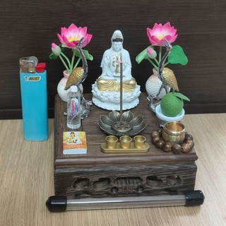 Bộ Bàn Thờ Mẹ Quan Âm Cao Cấp 10cm