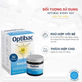 Men vi sinh Optibac Probiotics Every Day sử dụng hàng ngày hộp 30 viên