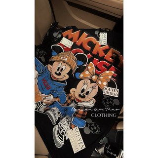 [ẢNH SHOP CHỤP] Áo Phông Thái Lan Mickey & Dolnald Cotton 100% Hình In 2 Mặt