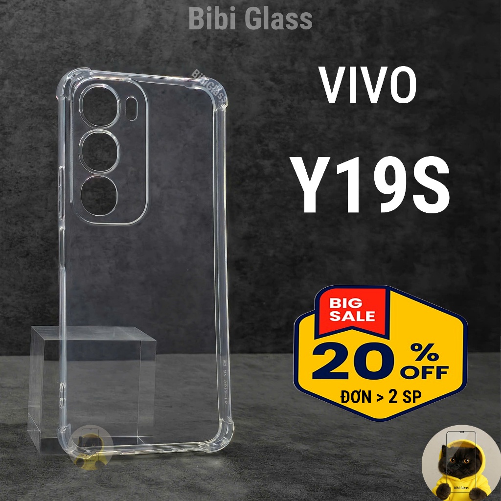 Ốp lưng Vivo Y19s Silicon nhựa dẻo trong suốt cao cấp chống sốc bảo vệ camera điện thoại bibi