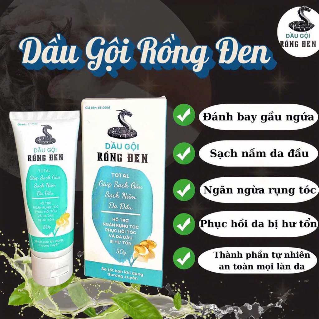 Dầu Rồng Đen Giúp sạch gàu nấm ngăn dụng tóc phục hồi tóc và da đầu bị tổn thương, Dầu gội xuân phong kích mọc tóc