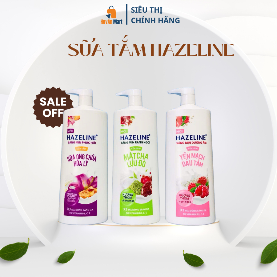 Sữa tắm dưỡng thể thiên nhiên trắng sáng da Hazeline | Shopee Việt Nam