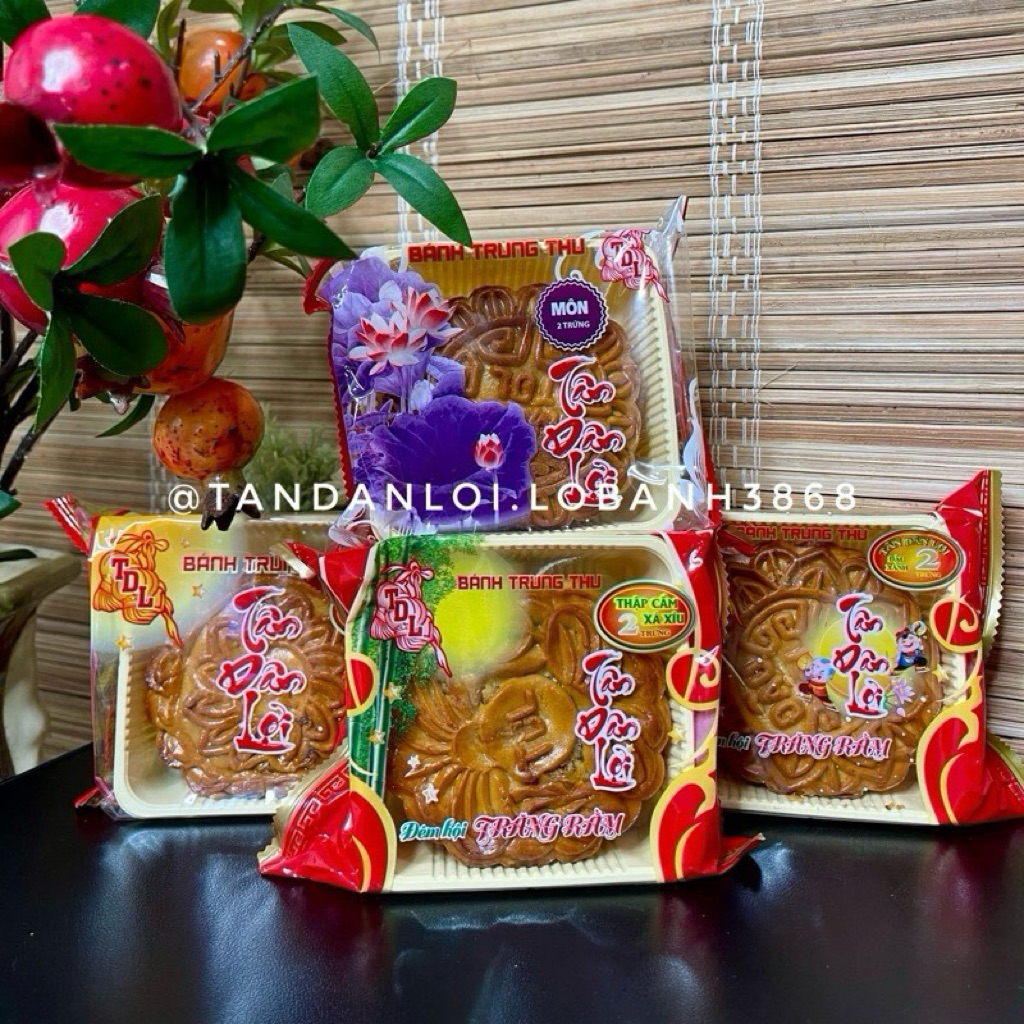 Combo 4 Bánh Trung Thu Tân Dân Lợi 200g 2 trứng Vị Tuỳ Chọn