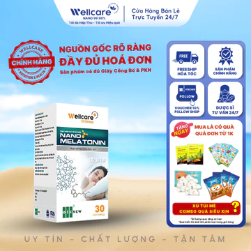 [DATE 12/2026] Nano Melatonin Oic Lọ 30 viên, bổ sung Melatonin, hỗ trợ giấc ngủ, bảo vệ sức khoẻ gia đình