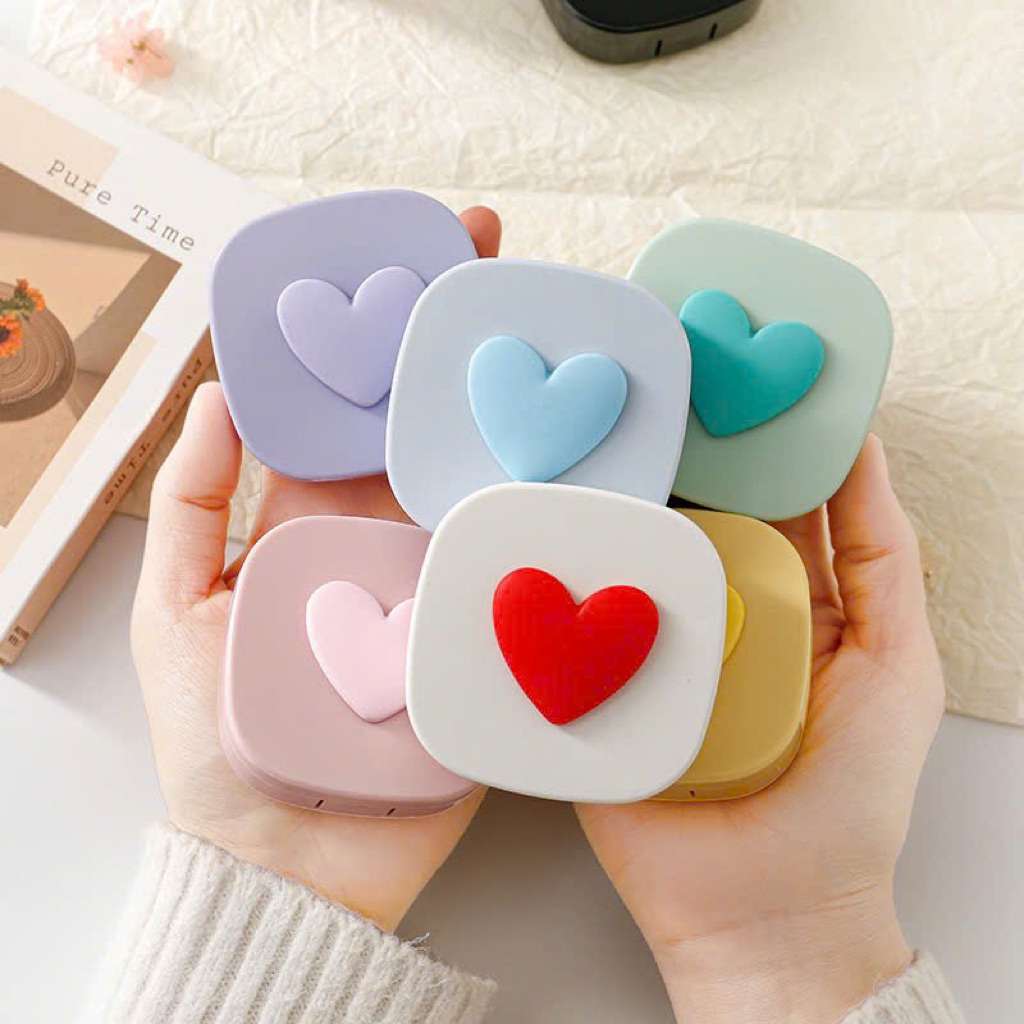 khay đựng lens kính áp tròng trái tim size Trung Muneyes Angel eye
