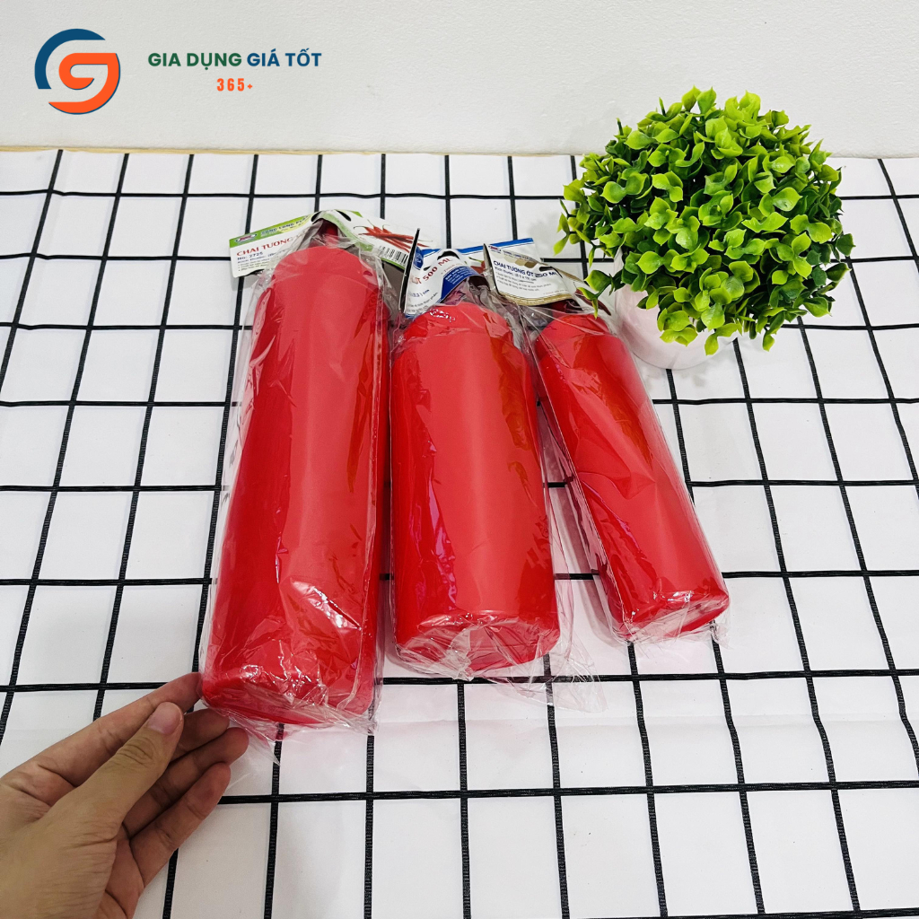 Chai đựng tương ớt, tương cà nhựa Song Long 250ml 500ml 650ml - chai bóp đầu nhọn tiện lợi