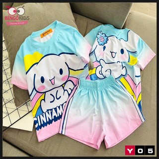 Set đồ bộ in 3D đùi bé gái thun lạnh in 3D họa tiết hoạt hình siêu cute cho bé gái từ 10 đến 43kg
