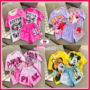 Set đồ bộ in 3D đùi bé gái thun lạnh in hình hoạt hình siêu cute cho bé gái từ 10 đến 43kg