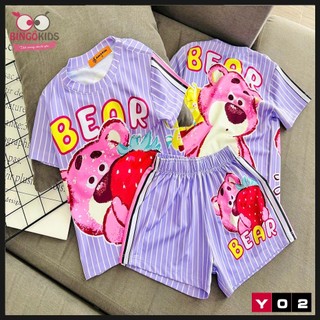 Set đồ bộ in 3D đùi bé gái thun lạnh in hình hoạt hình siêu cute cho bé gái từ 10 đến 43kg