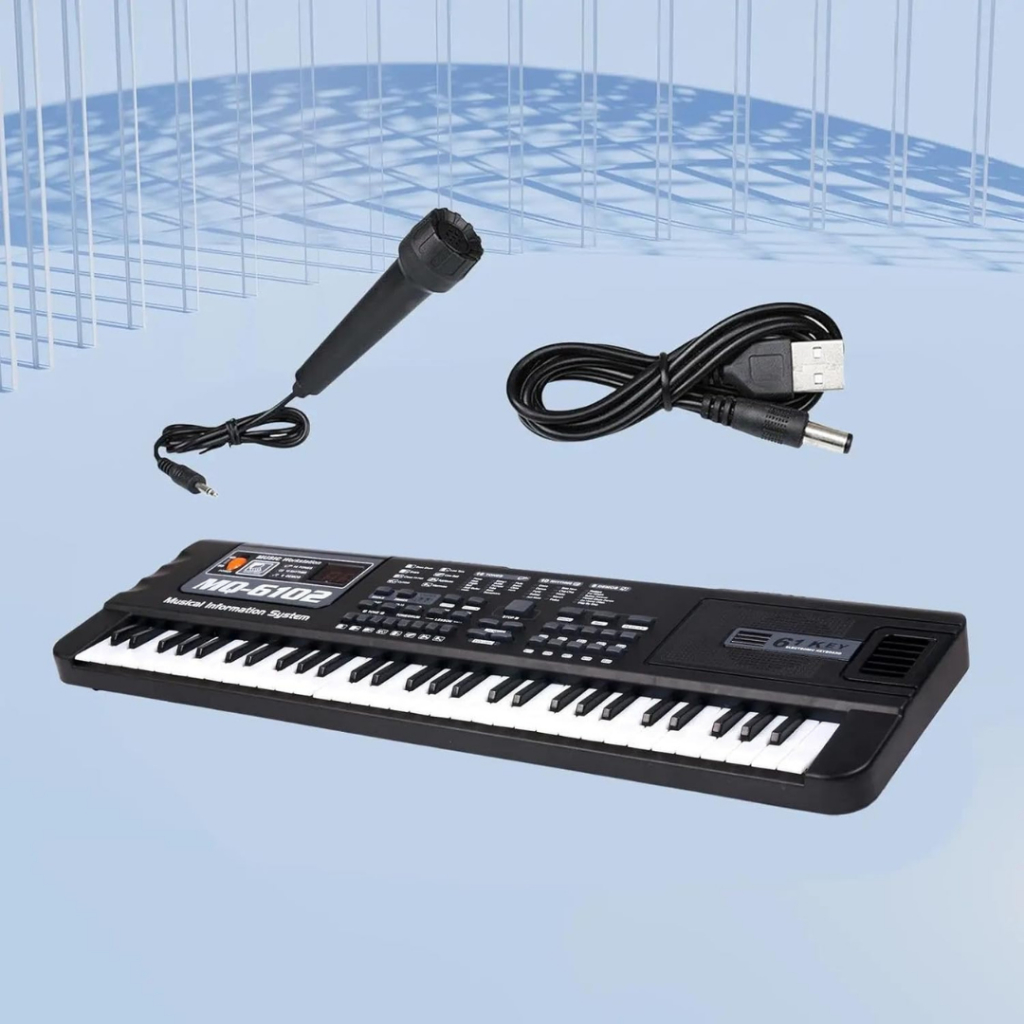 Đàn Piano 61 phím 16 tông nhạc ,tặng mic dán phím sổ tay bài hát ...