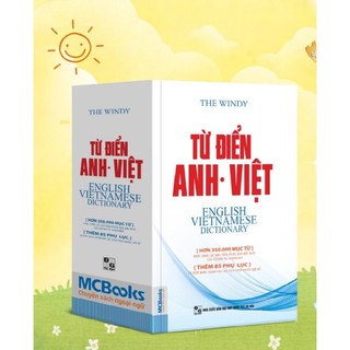 Sách - Từ Điển  Anh Việt Phiên Bản Bìa Mềm Màu Trắng(Giải nghĩa đầy đủ, vì dụ phong phú)