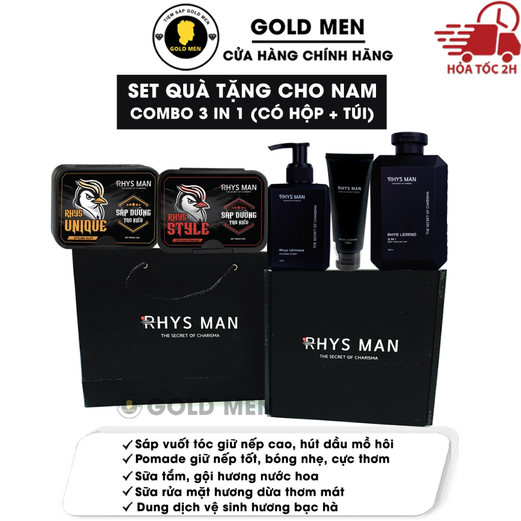 Sữa tắm gội nam RHYS MAN 3 in 1 Rhys Legend 350ml, dung dịch vệ sinh ...