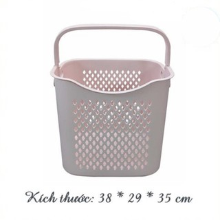 Giỏ caro cao,giỏ đựng đồ đa năng có quai xách nhựa Việt Nhật,Giỏ đựng quần áo thiết kế hiện đại 3379