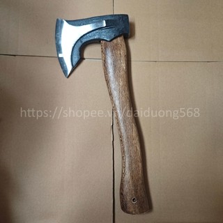 Rìu cán gỗ carbon cắm trại sinh tồn