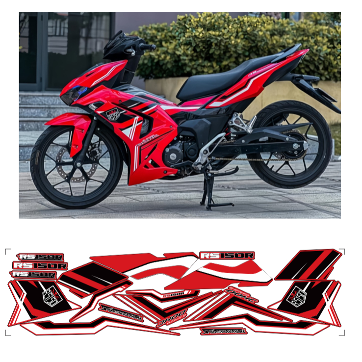 Tem rời WINNER X V3 V4 mẫu RS150 cao cấp chất lượng in 3 lớp FFP chống nước không phai màu.