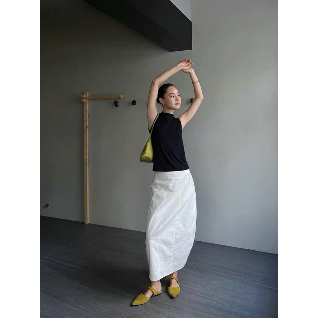 Chân váy dáng búp linen  Cotton Onni st