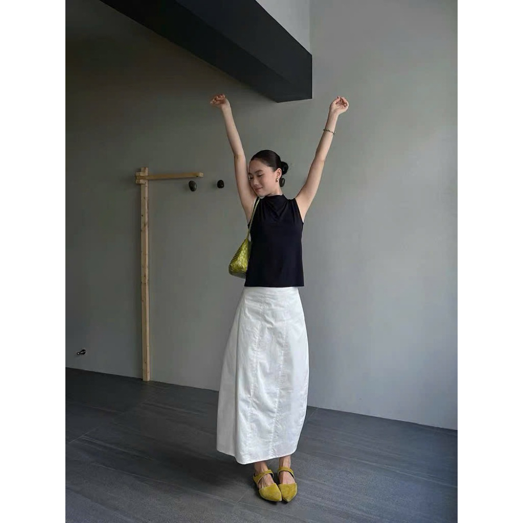 Chân váy dáng búp linen  Cotton Onni st