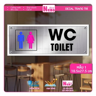 Decal Dán Nhà Vệ Sinh, Toilet, WC, Sticker Decor Nhà Vệ Sinh Dán Kính, Tường, Gạch Men, Gỗ Chống Thấm Nước.