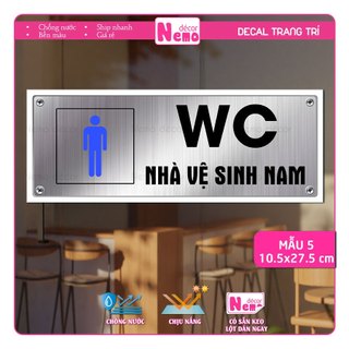 Decal Dán Nhà Vệ Sinh, Toilet, WC, Sticker Decor Nhà Vệ Sinh Dán Kính, Tường, Gạch Men, Gỗ Chống Thấm Nước.