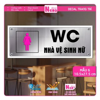 Decal Dán Nhà Vệ Sinh, Toilet, WC, Sticker Decor Nhà Vệ Sinh Dán Kính, Tường, Gạch Men, Gỗ Chống Thấm Nước.