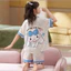 Đồ Bộ Bé Gái Mặc Nhà cộc tay cao cấp Pijama Lụa Cao Cấp Cho Bé-BM01