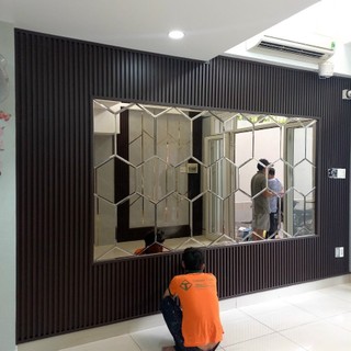 Tấm nhựa ốp tường lam sóng 4 sóng cao (Dài 95cm x Rộng 15cm)