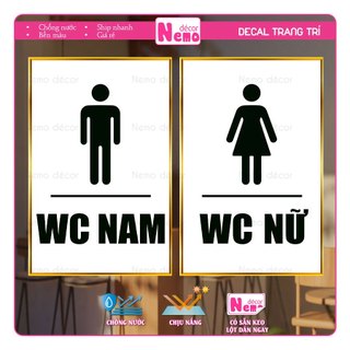 Decal Dán Nhà Vệ Sinh, Toilet, WC, Sticker Decor Nhà Vệ Sinh Dán Kính, Tường, Gạch Men, Gỗ Chống Thấm Nước.