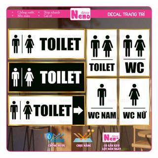Decal Dán Nhà Vệ Sinh, Toilet, WC, Sticker Decor Nhà Vệ Sinh Dán Kính, Tường, Gạch Men, Gỗ Chống Thấm Nước.