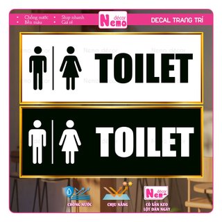 Decal Dán Nhà Vệ Sinh, Toilet, WC, Sticker Decor Nhà Vệ Sinh Dán Kính, Tường, Gạch Men, Gỗ Chống Thấm Nước.